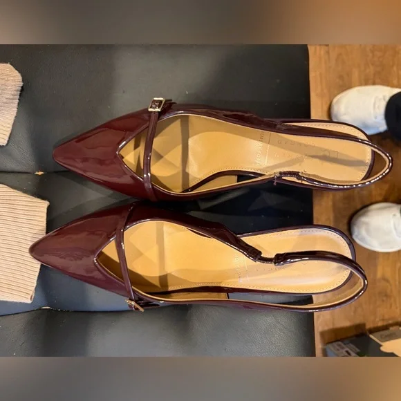 Kohl’s pumps with sling back- burgundy maroon color size 9.5 women’s, never worn - Picture 3 of 6